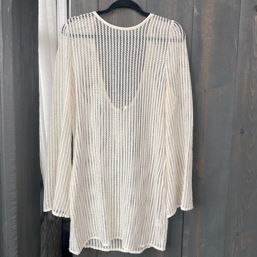 VICI - TEMECULA SHEER CROCHET DRESS - IVORY - size XL